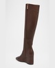 Remedios Leather Wedge Tall Boots 