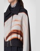 Zeno Loop-Print Belted Wool Hooded Coat With Detachable Vest