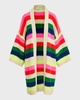 Gabilo Striped Alpaca-Blend Longline Cardigan