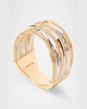 18K Yellow Gold Marrakech Onde 7-Strand Coil Ring With Diamonds Strands