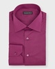 Men's Solid Barrel-Cuff Dress Shirt