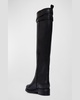 Tanner Leather Buckle Riding Boots