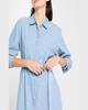 Bowen Belted Cotton Chambray Maxi Shirtdress