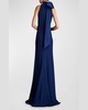 Sleeveless Mock-Neck Bow Gown