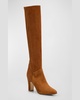 Pitana Suede Block-Heel Knee Boots