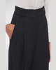 Pleated Wide Leg Wool Trousers