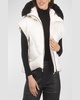 Apres-Ski Vest with Detachable Toscana Lamb Shearling Hood Trim