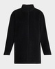 Stand-Collar Suri Alpaca Wool Coat