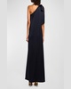 Benita Sleeveless One-Shoulder Gown