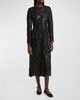 Faux Leather Lace Long Coat