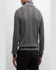 Men's Broken Cable Quarter-Zip Sweater