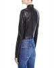 Harvey Draped Open-Front Leather Jacket