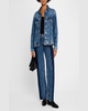 Getty Two-Tone Paneled Denim Jeans 