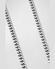 8mm Men's Curb Chain Necklace in Silver