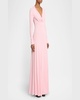 Cowl-Neck Long-Sleeve Jersey Gown