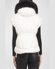 Apres-Ski Vest with Detachable Toscana Lamb Shearling Hood Trim