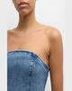 Frenchie Strapless Denim Tube Dress