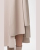 Asymmetric Pleated Cotton Midi Skirt