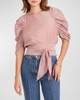 Iris Striped Tie-Waist Top