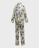 Yves Floral-Print Silk Twill Pajama Set