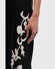 Flora Applique Pleated Wide-Leg Satin Crepe Pants