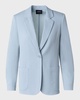 Tonino Crinkle Cotton-Silk Single-Breasted Jacket