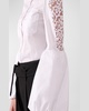 Laora Floral-Embroidered Bell-Sleeve Shirt