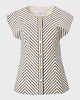 Stripe Cap-Sleeve Top