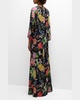 Metallic Mixed Floral Maxi Dress 