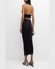 Sonoma Pleated Satin Midi Slit Skirt