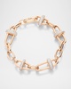 18K Rose Gold Iconica Diamond Banded Chain Bracelet