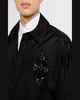 Men's Puff-Sleeve Embellished Utility Coat