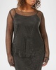 Plus Size Agostin Rhinestone Mesh Top