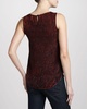 Kehlani Sheer Lace Short-Sleeve Peplum Bustier Top