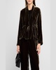 Drawstring Shimmer Velvet Jacket