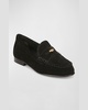 Suede Coin Penny Loafers