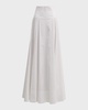 Pleated Full Maxi Skirt