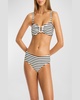 Amalfi Striped Mid-Rise Bikini Bottoms 