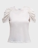 Ember Ruched-Sleeve Jersey Top