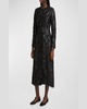 Faux Leather Lace Long Coat