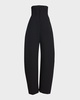 High-Rise Arched Wide-Leg Corset Trousers