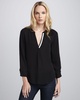 Blair Sculptural-Sleeve Rib Knit Cardigan