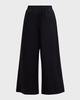 Cropped Wide-Leg Organic Cotton Poplin Pants