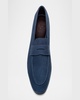 Flaneur Suede Penny Loafers