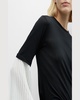 Fadette Knit Pleated-Sleeve Top