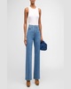 Crosbie Cropped Wide-Leg Stripe Jeans