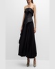 Hammil Draped Strapless Midi Dress