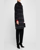 Snap-Front Plaid Wool Coat