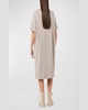 Plus Size Chieti Pleated Jersey T-Shirt Dress