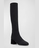 Paziz Knee-High Stretch Knit Boots